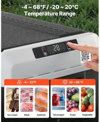 42.3QT/40L Car Refrigerator Freezer, -4&deg;F to 68&deg;F, 12/24V DC & 100-240V AC, Portable Compressor Cooler