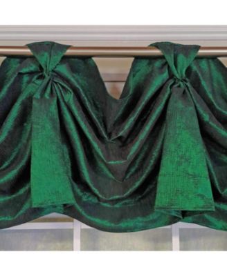 Crinkle Taffeta 3-S Victory 100% Polyester Tab Top Swag Window Curtain 54" x 25" Green