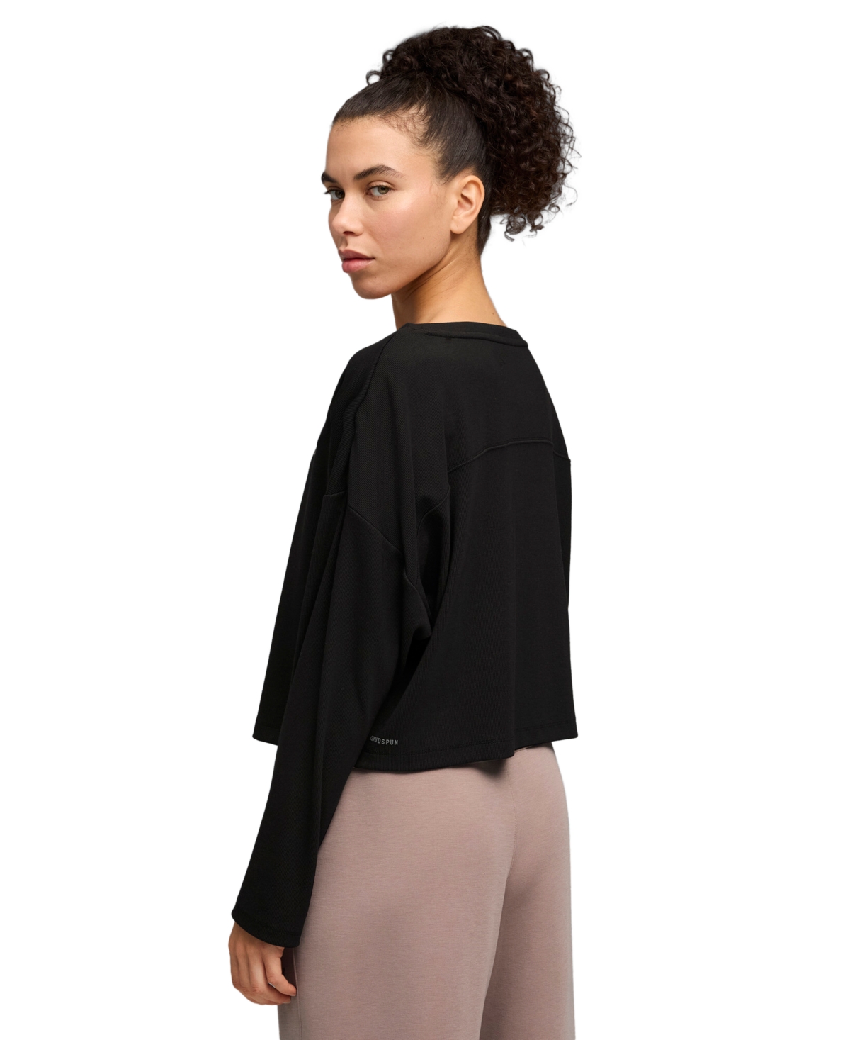 Puma Women's Cloud-Spun Rib Slouch Crew Neck T-Shirt