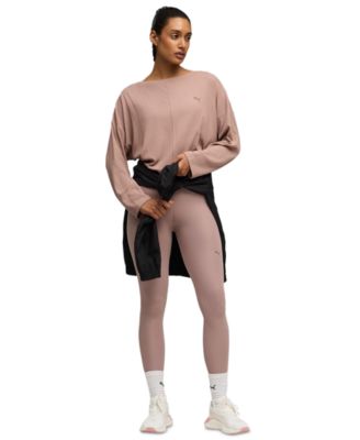 Women's Cloud-Spun Rib Slouch Crew Neck Long Sleeve Shirt