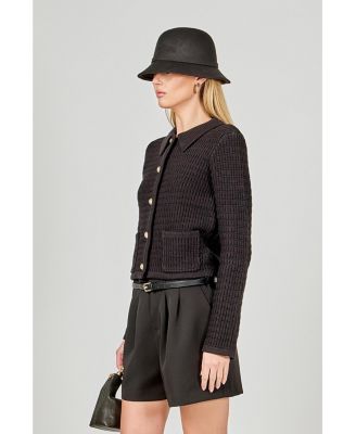 Women's Button-Front Knit Sweater