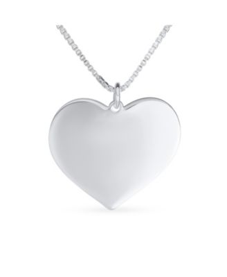 Pink Stripe Heart Words I love You Mom Heart Necklace Pendant Sterling Silver