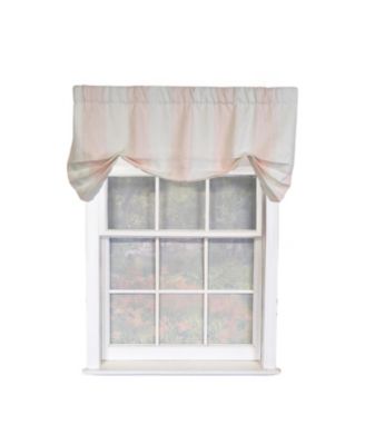Faded Stripe Butterfly 100% Cotton Rod Pocket Lined  Window Valance 50" x 17" Pink