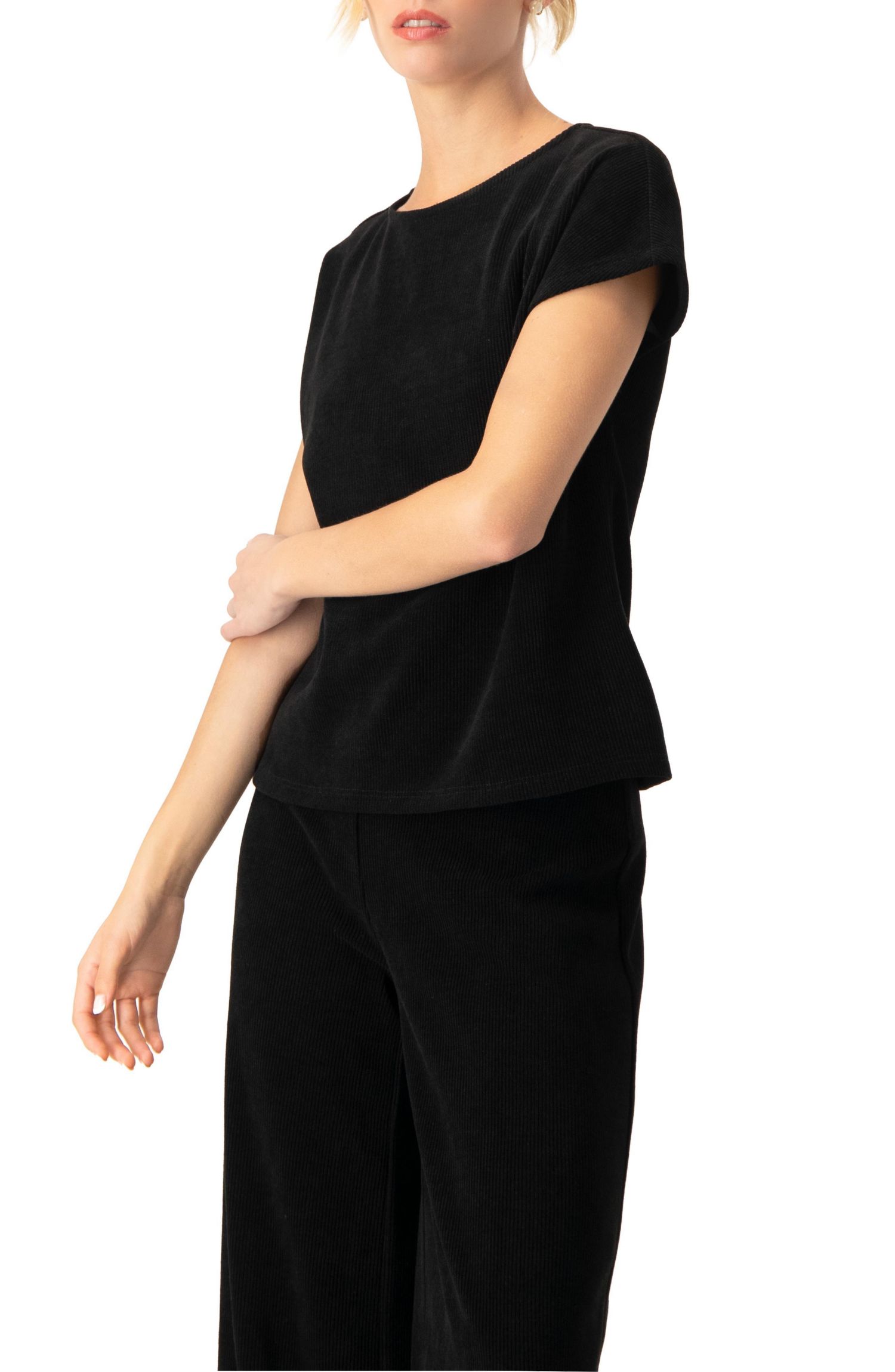 Women's Corduroy Off-Shoulder Top