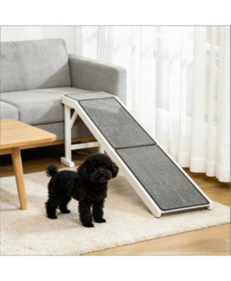 Convenient Pet Ram Dog Ramp in Grey and White