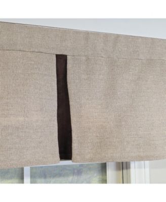 Denton Pleated 100% Cotton Rod Pocket Lined  Window Valance 50" x 17" Taupe