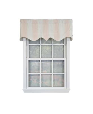 Faded Stripe Regal 100% Cotton Rod Pocket Lined  Window Valance 50" x 17" Pink