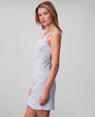 Women's Floral Square Neck Mini Dress