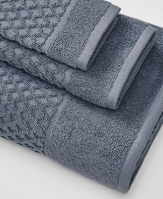 Quick-Drying Cotton Diamond Waffle Textured 2-Piece Oversized Bath Sheet, 68" x 35"