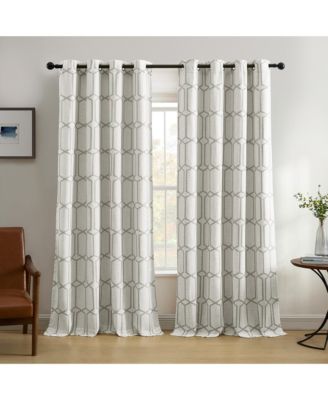 Kaiden Geometric Room Darkening Window Curtain