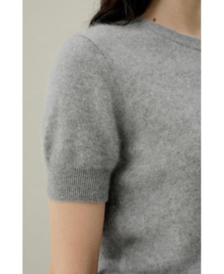 Women's Brushed Cashmere Short-Sleeve Sweater