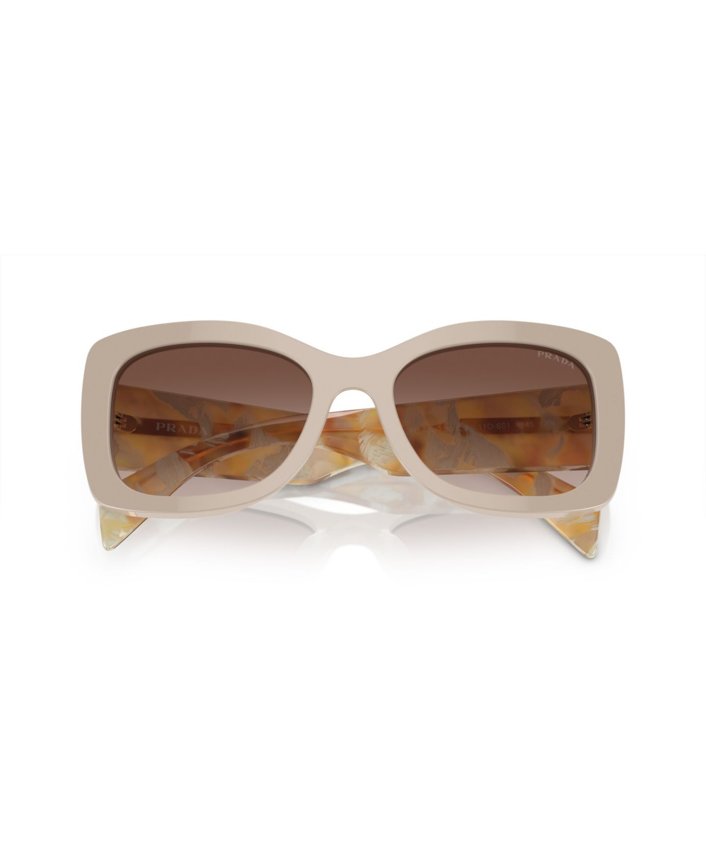Женские солнцезащитные очки PRADA Oval Sunglasses, PR A08S, цвет: Пустынный — фото 5