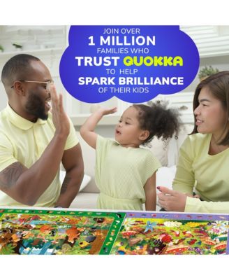 4xSET 100 Piece Puzzles for Kids Ages 4-6 – Search and Find Kids – Artist-Crafted Illustrations