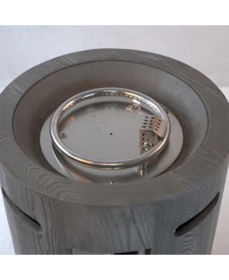 20 Inch Round Outdoor Gas Fire Pit with 32000 BTU Burner and Lava Rocks