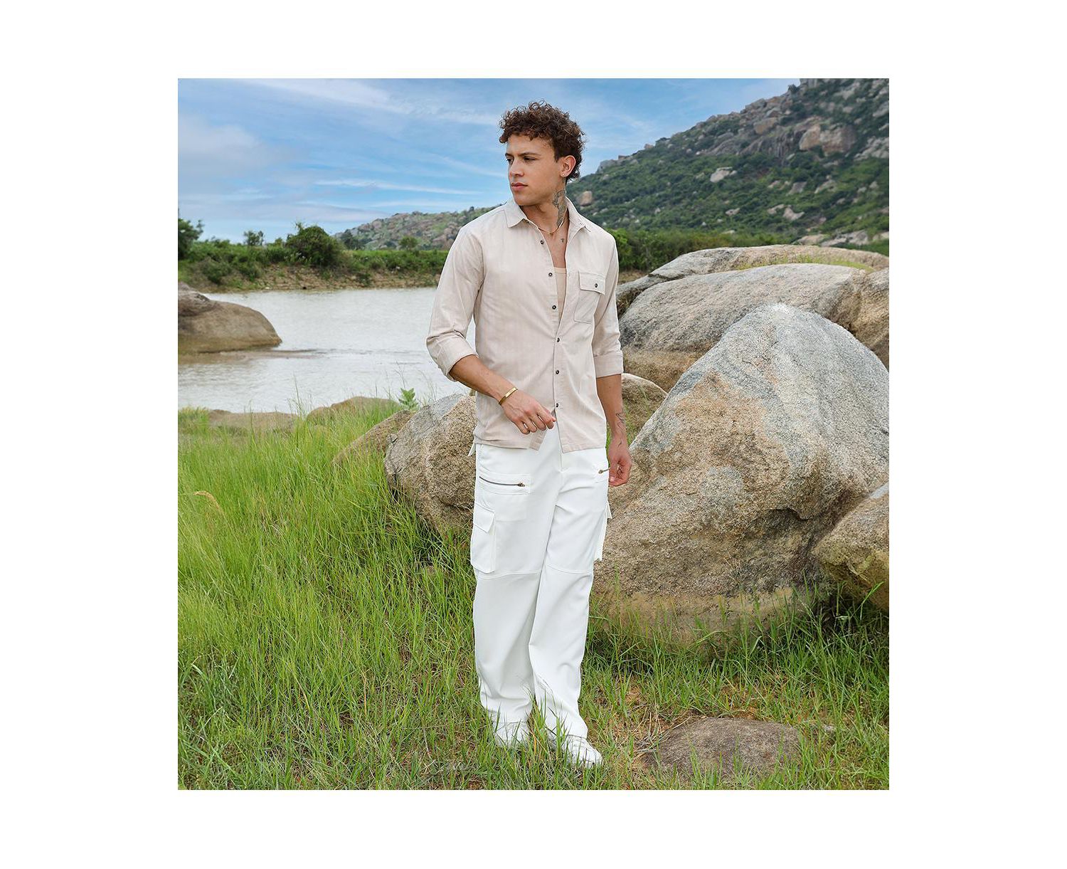 Men's Multitrack-Striped Shirt