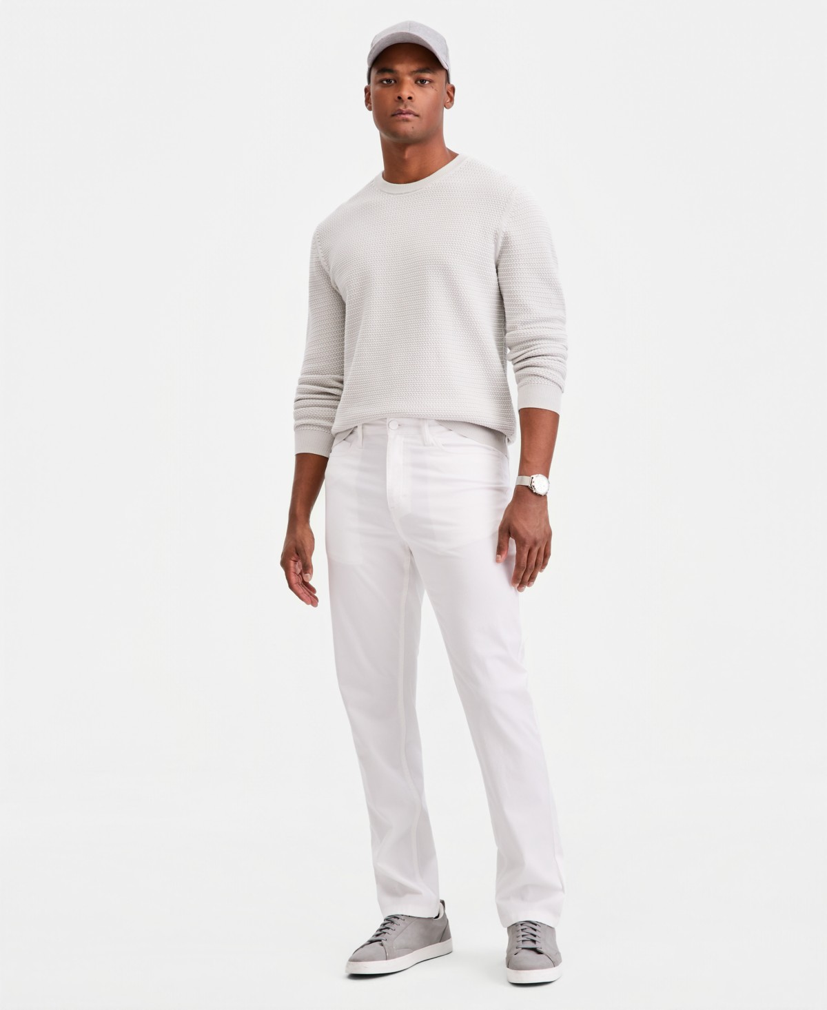 Мужские брюки Alfani Men's Cotton-Blend 5-Pocket Regular-Fit Pants — фото 1