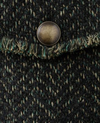 Women's Lapel Collar Tweed Jacket
