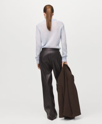 Women's Wide-Leg Faux-Leather Pants