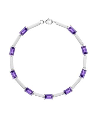 Lab-Grown Amethyst (2.2 ct. t.w.) Bracelet in Sterling Silver (Also Available in Multi-Stones)