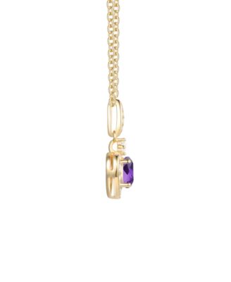 2-Pc. Amethyst (1 ct. t.w.) and Lab-Grown White Sapphire (0.2 ct t.w.) Earrings And Necklace Set in 14k Gold Over Sterling Silver (Also Available in Ruby)