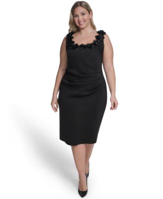 Plus Size Scoop Neck Cocktail Dress