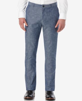 slim fit dress slacks Classic Fit Stretch Plaid Suit Pant  Perry Ellis