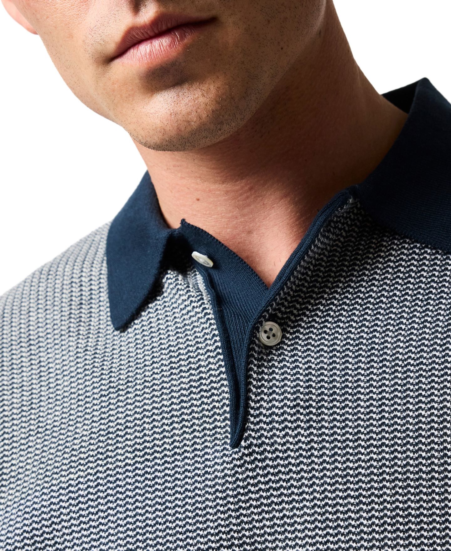 Мужское поло Rodd & Gunn Nicholls Knit Polo Shirt, цвет: Тёмно-синий — фото 6