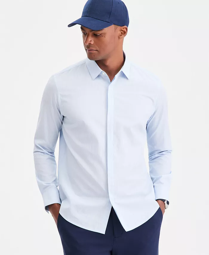 Aflani Men's Luke Cotton Long-Sleeve Button Shirt - thumbnail 5
