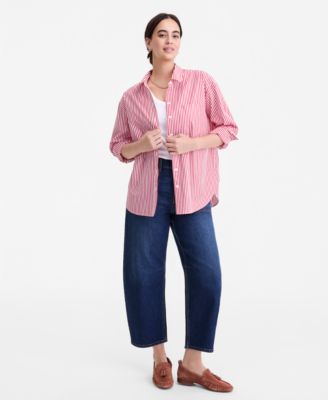 Women's Embroidered Oversized Poplin Shirt