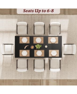 Kitchen Table 71 inch Large Dining Table for 6 Farmhouse Kitchen Table for Dining Room, Home Office, Living Room