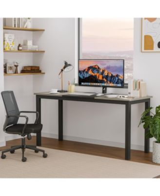 Kitchen Table Dining Table for 4-6 People 63 inch Long Wooden Rectangular Kitchen Table