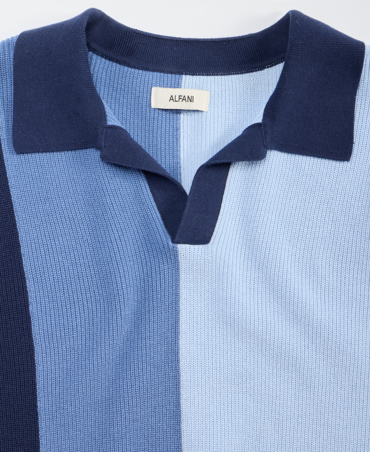 Alfani Men's Cotton Colorblocked Johnny Collar Sweater, Macy's Exclusive
