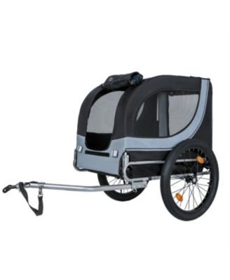  Large Folding Bike Trailer for Dogs with 100LB Capacity in Grey