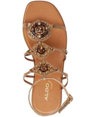 Women's Sandjewel Square Toe Gladiator Flat Sandals