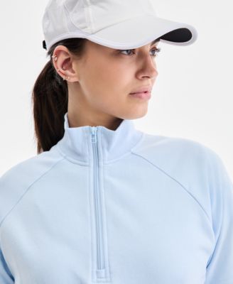 Women's Solid Fleece Quarter-Zip Sweatshirt