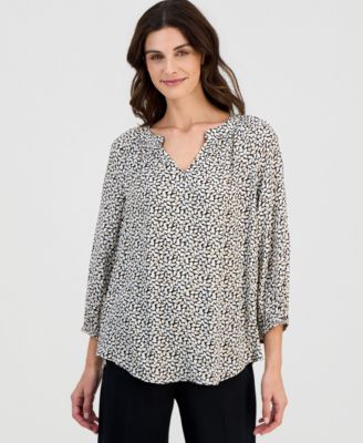 Women's Printed 3/4-Sleeve Blouse
