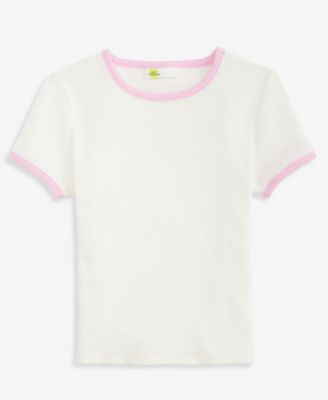 Girls' XS-XL Ribbed Baby Tee