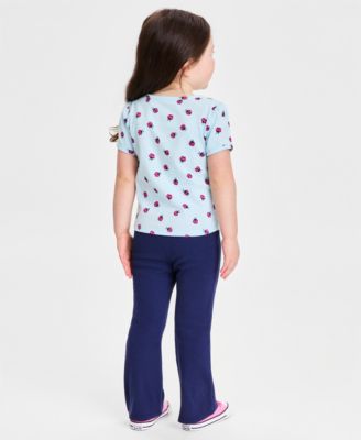Girls' 12M-5T Ladybug-Print Tie T-Shirt