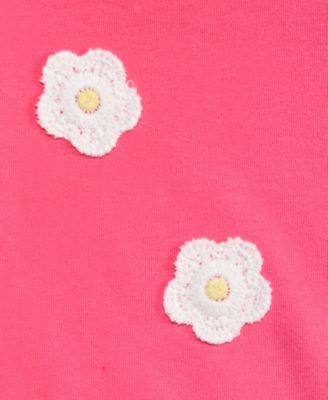 Girls' 12M-5T Crochet Flower Tee