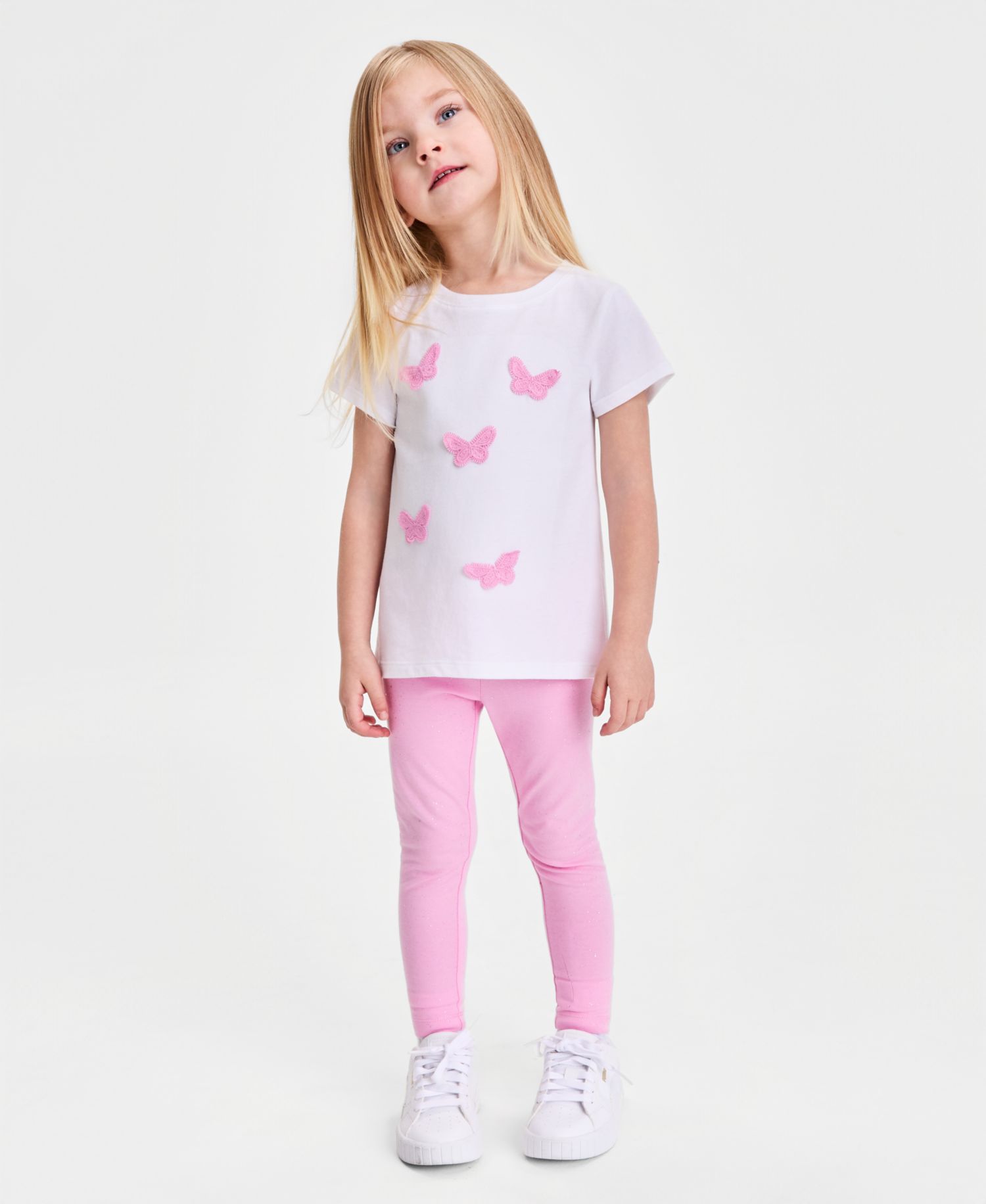 Girls' 12M-5T Crochet Butterflies Tee