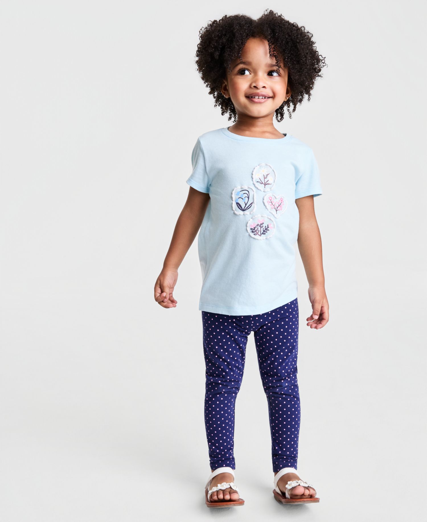 Girls' 12M-5T Flowers Frames Tee