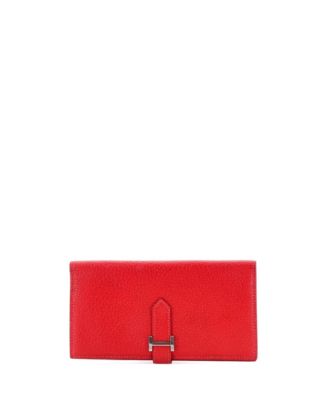 Pre-Owned HERMES Long Bearn Wallet Chevre Mysore