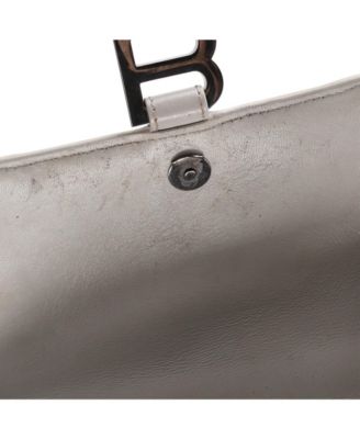 Small Hourglass Top Handle Bag Leather