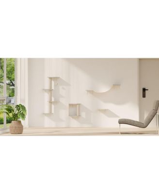 Modern Wall-Mounted Cat Furniture 4pcs