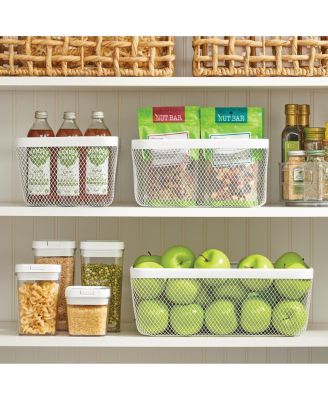 Metal Mesh Pantry Basket for Kitchen Storage - Set of 2