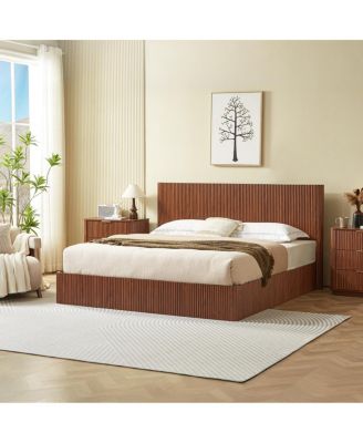 King Size Lift Up Storage Bed Frame, Walnut