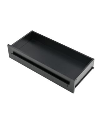 70" Black Kitchen Pantry Cabinet with 2 Shelves, 6 Doors, 3 Drawers