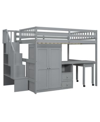  Loft Bed with Stairs & Storage - Multifunctional Kids Furniture