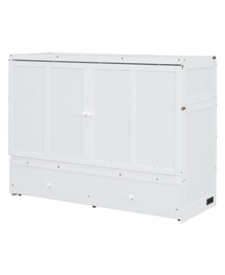 Queen Size Murphy Bed with USB Port and a Large Drawer