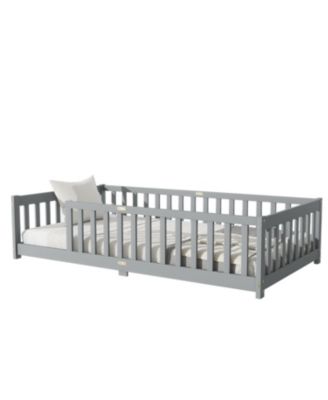 Twin Floor Bed with Fence